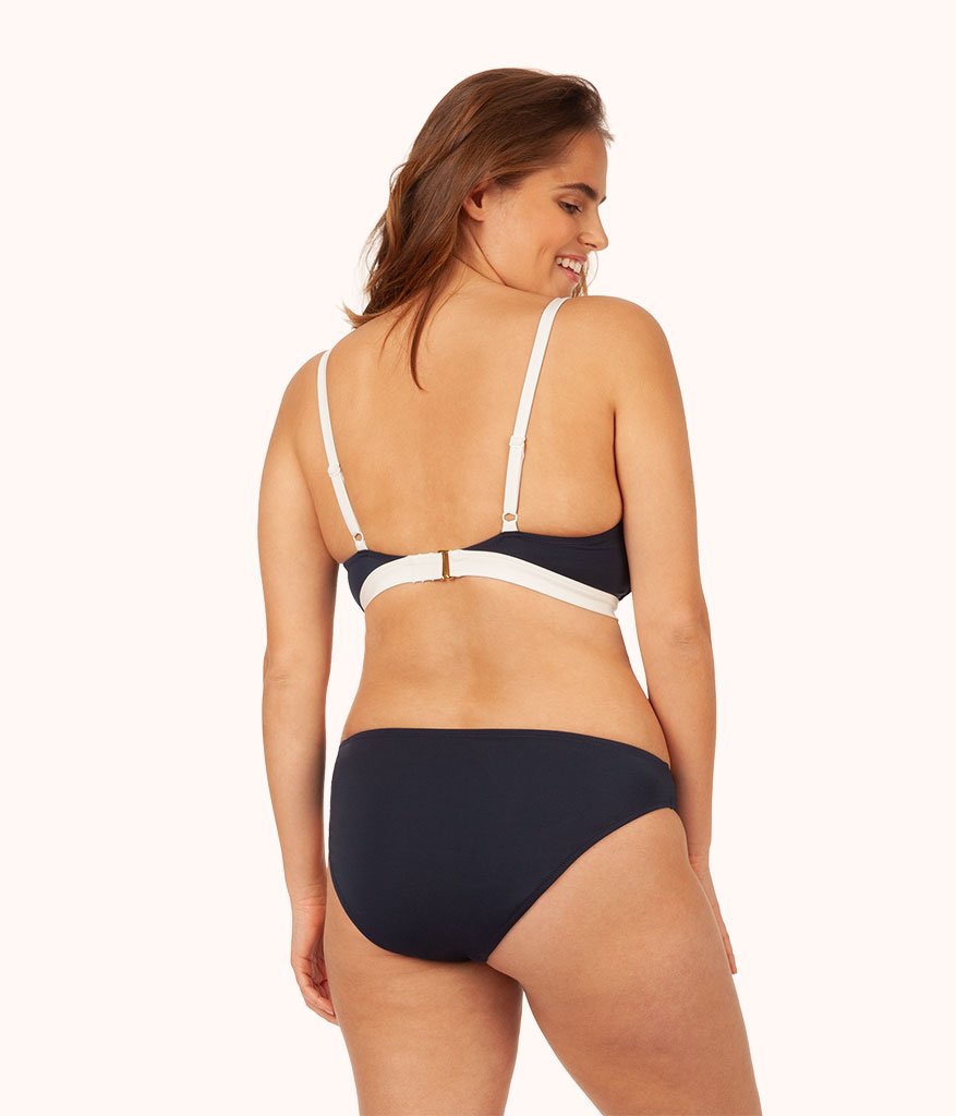 The Swim Busty Bralette | Navy x White