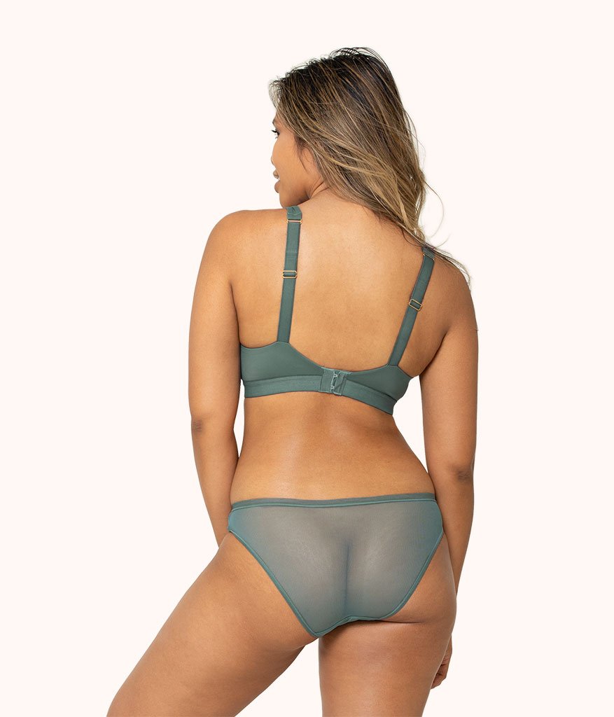 The Eco Deep V Bralette | Harbor Green