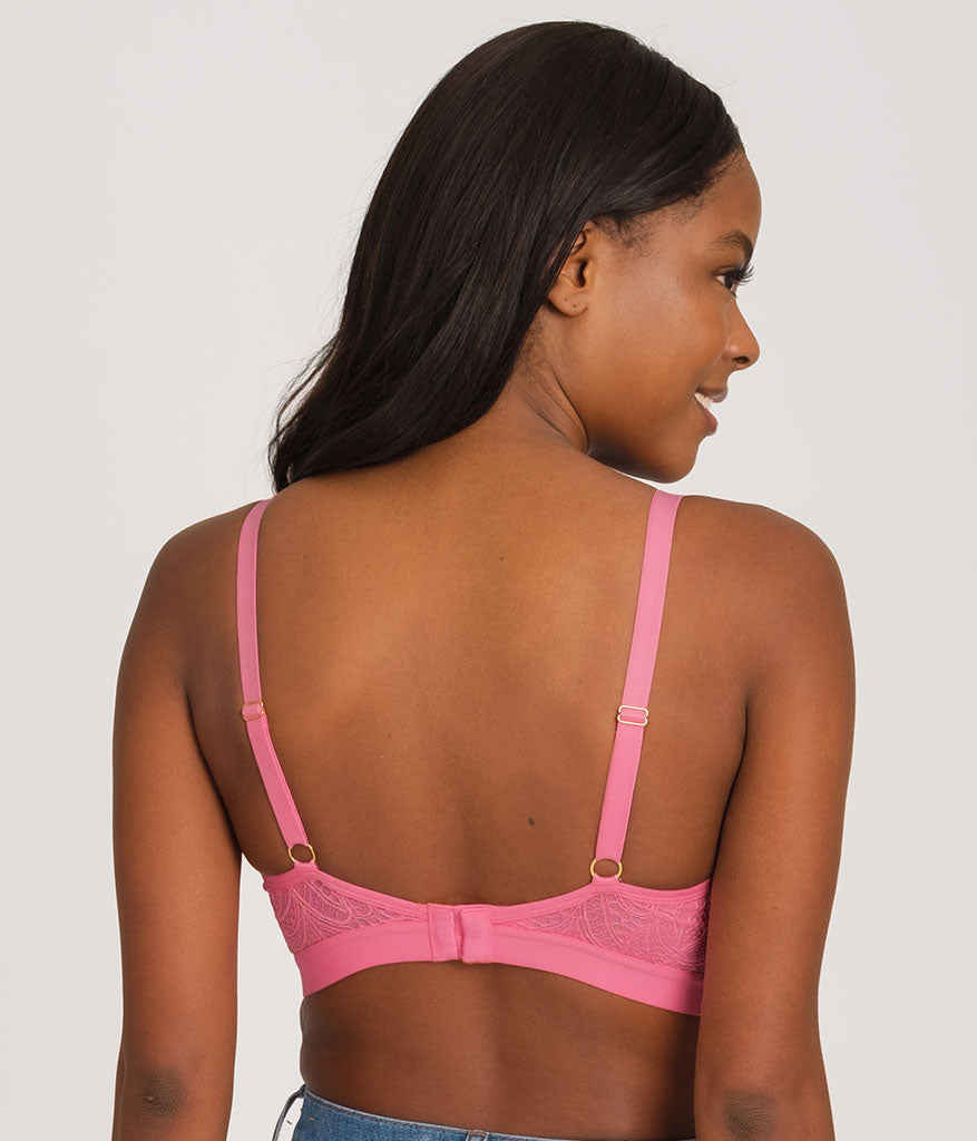 The Palm Lace Busty Bralette | Pink Hibiscus