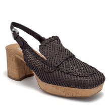 Santina Dress Platform | Dark Brown Embroidered Raffia