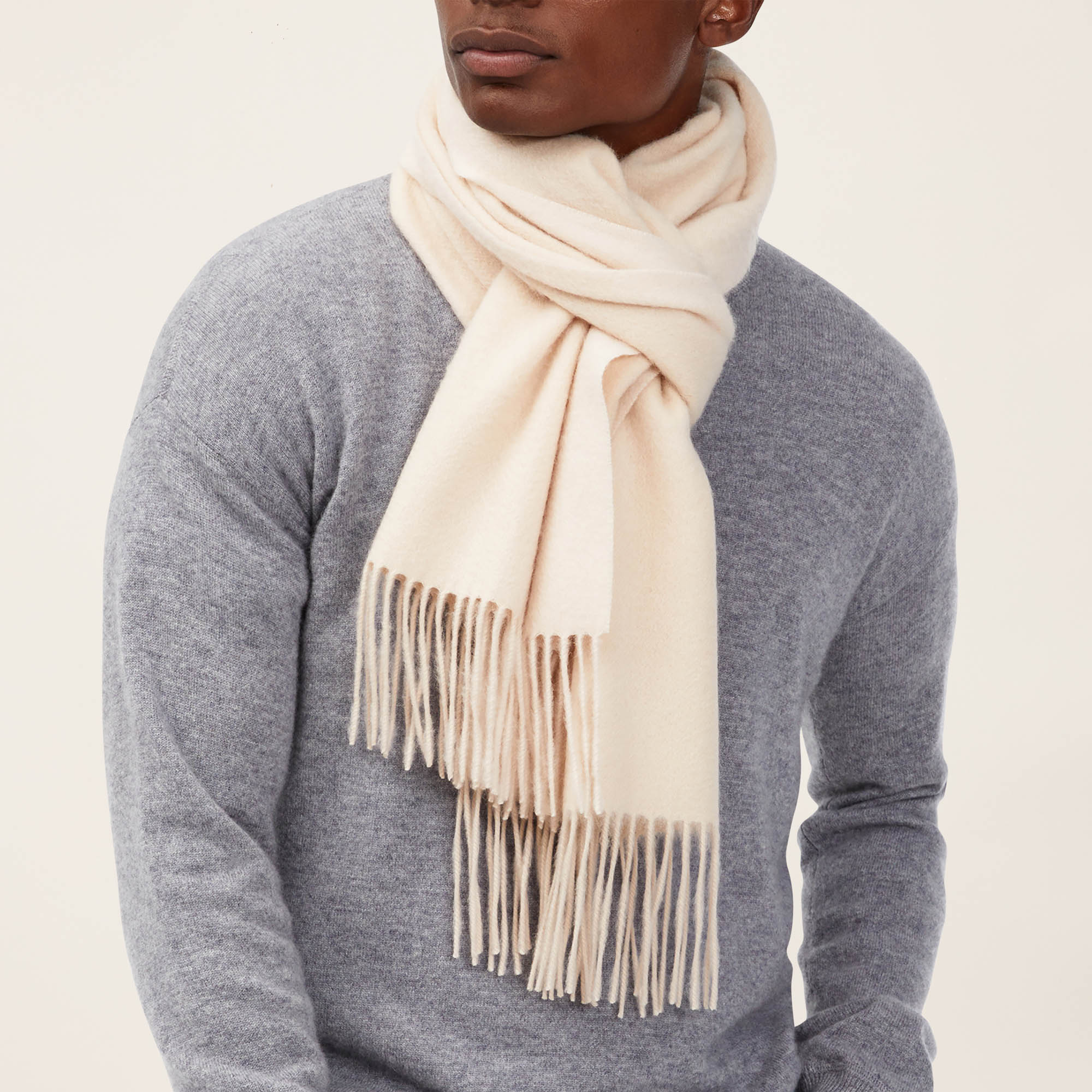 Unisex | Casey Cashmere Scarf | Ivory