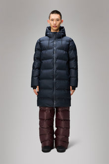 Rains Alta Longer Puffer Jacket Navy Jacket