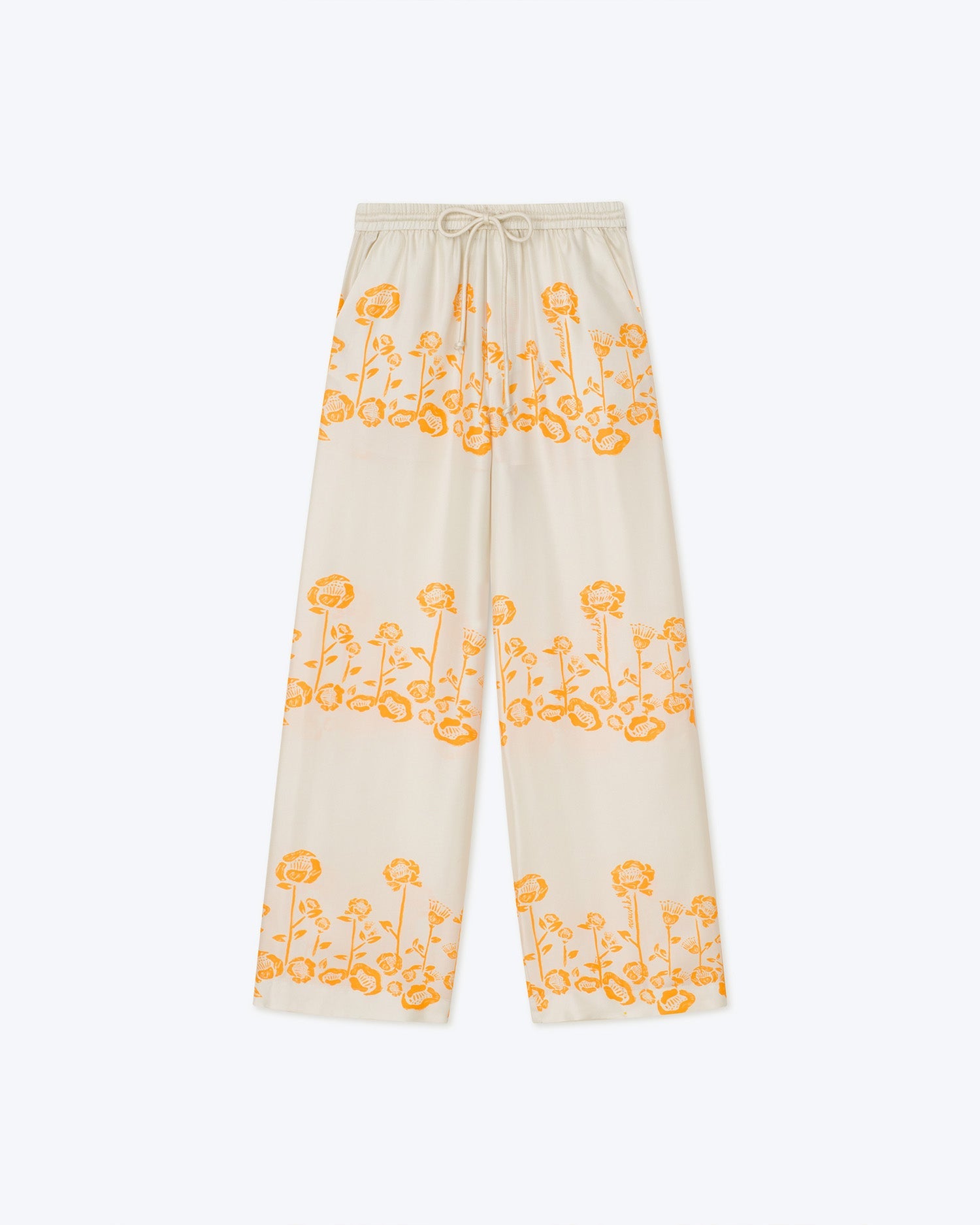 Womens | Jarine Printed Twill Silk Pants | Blockwood Floral