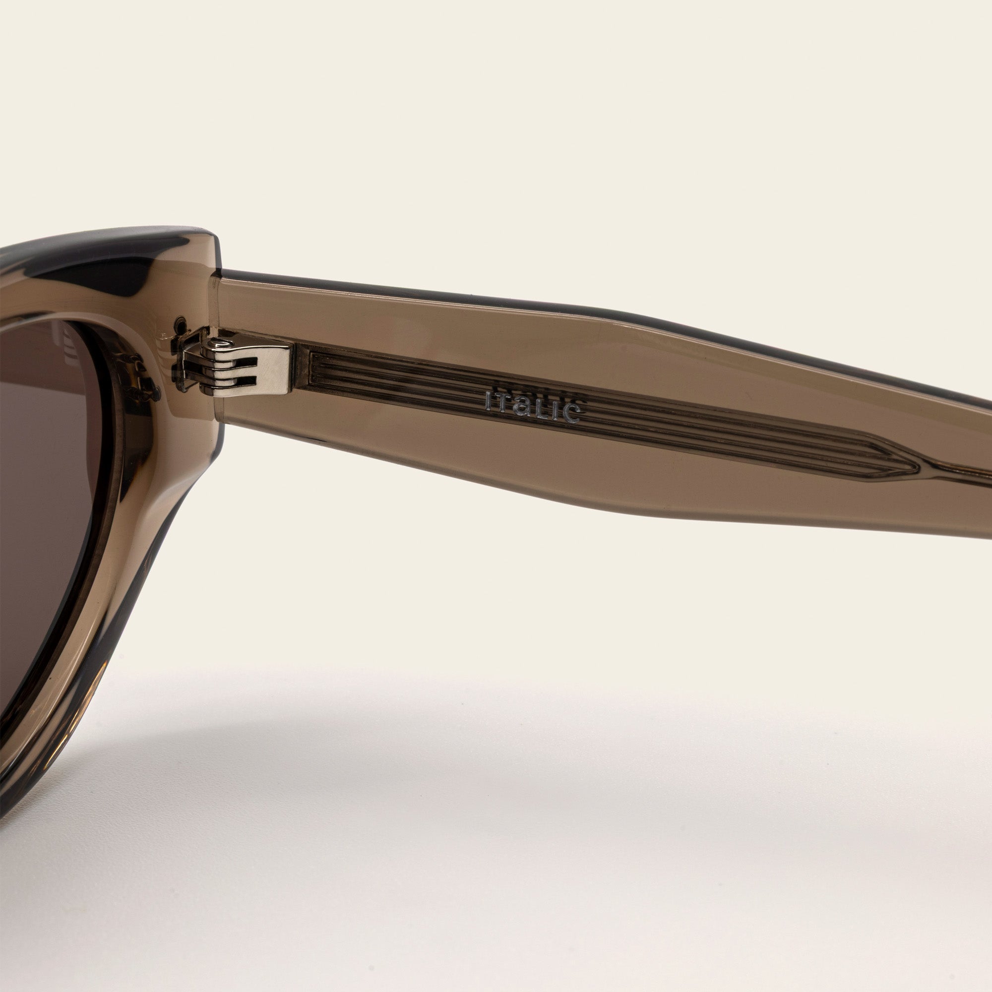 Unisex | Michele Petite Cat-Eye Italian Acetate Sunglasses | Translucent Vetiver
