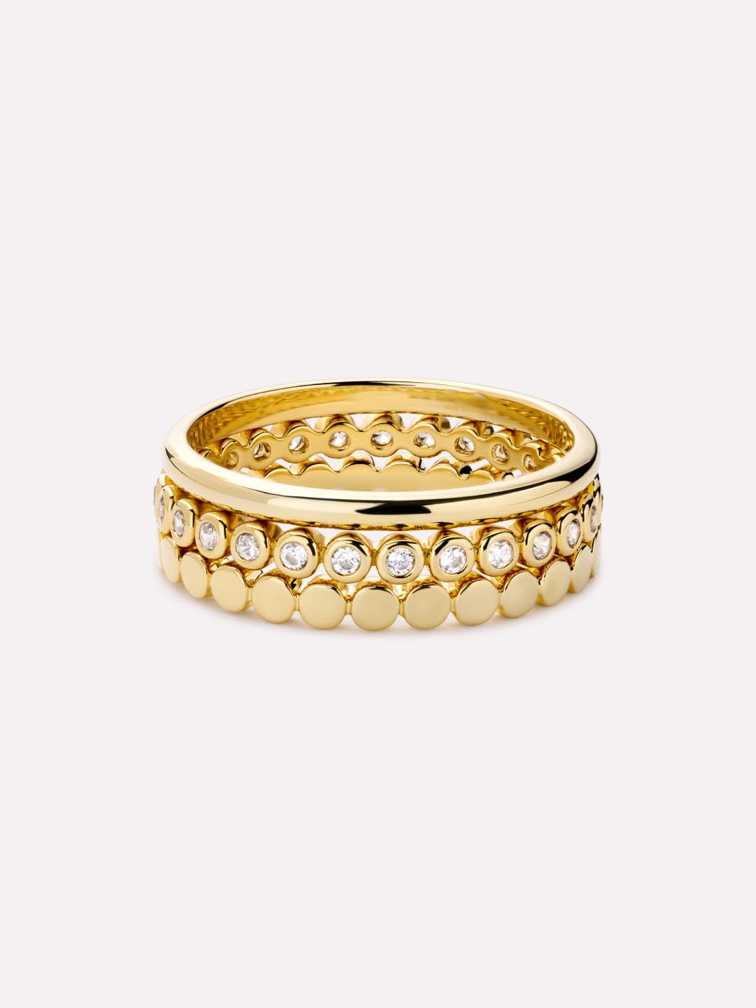 Ring Set - Brinkley | 14K Gold on Brass | Cubic Zirconia