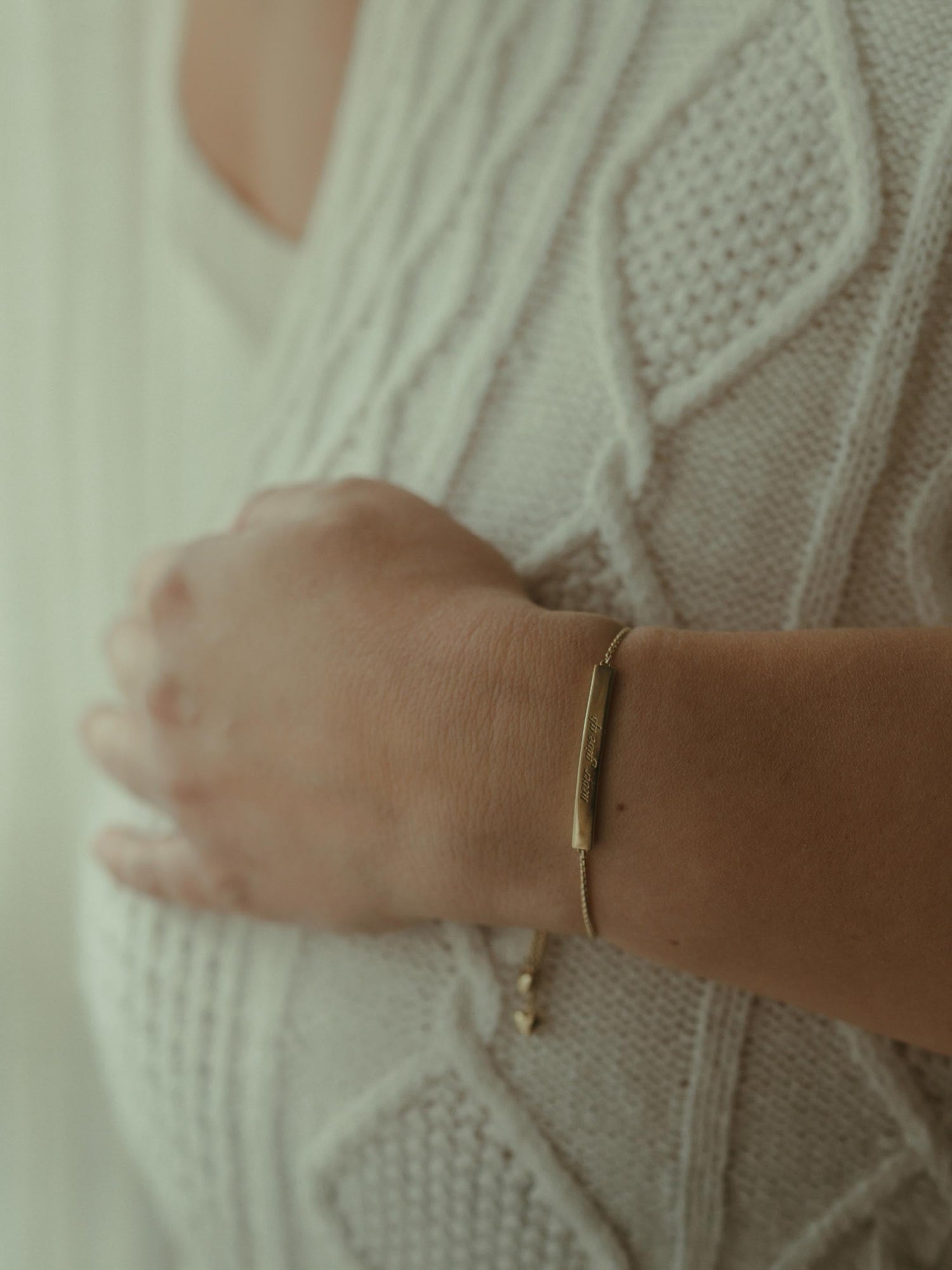 14K Gold Plated Engravable Heart Adjustable Charm Bracelets For Women Ana Luisa Mindy Bracelet