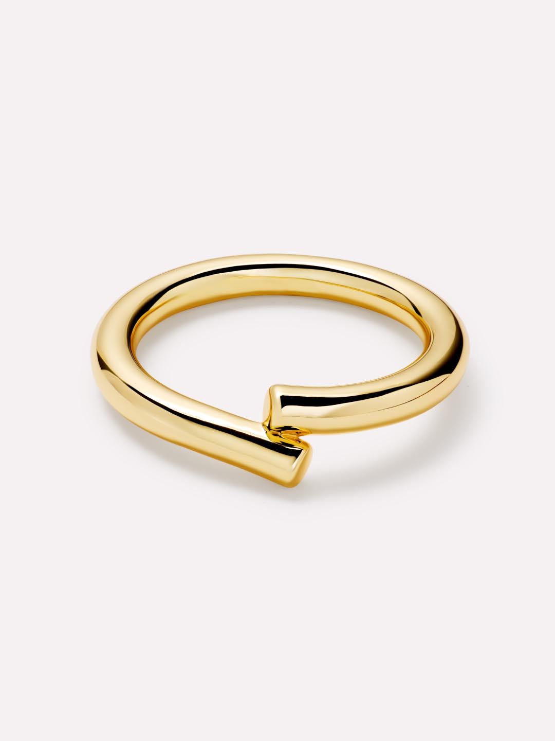 Gold Band Ring - Clover | 14K Gold on Brass