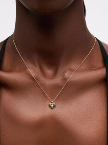 Liora Mini Flower Pendant Necklace | 14K Gold on Brass/Rhodium on Brass