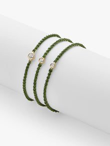 Ana Luisa Jewelry Bracelets Light Chains Diamond Bracelet Green Diamond Bracelet Medium Silver