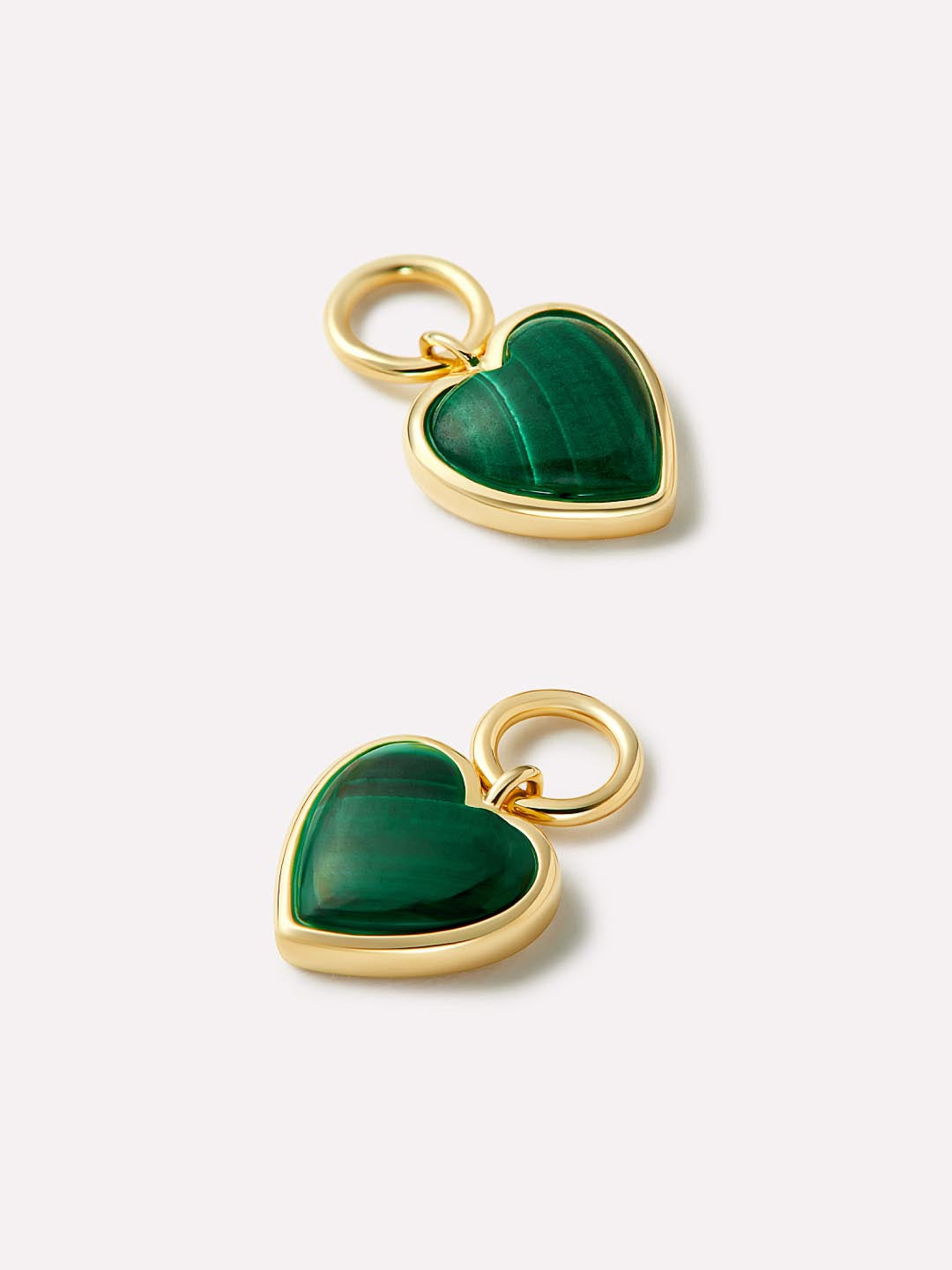 Ana Luisa Jewelry Earring Charms Earring Charms Malachite Heart Charms Gold