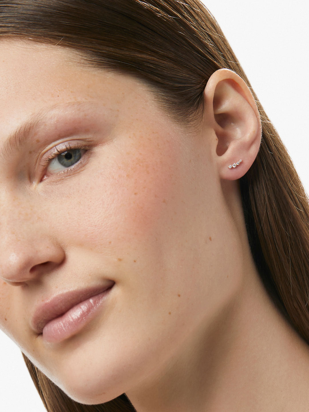 Ear Climber Earrings - Bonny | 14K Gold on Sterling Silver | Cubic Zirconia