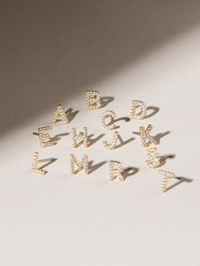 Ana Luisa Jewelry Earring Stud Letter Earring Single Letter Stud Silver