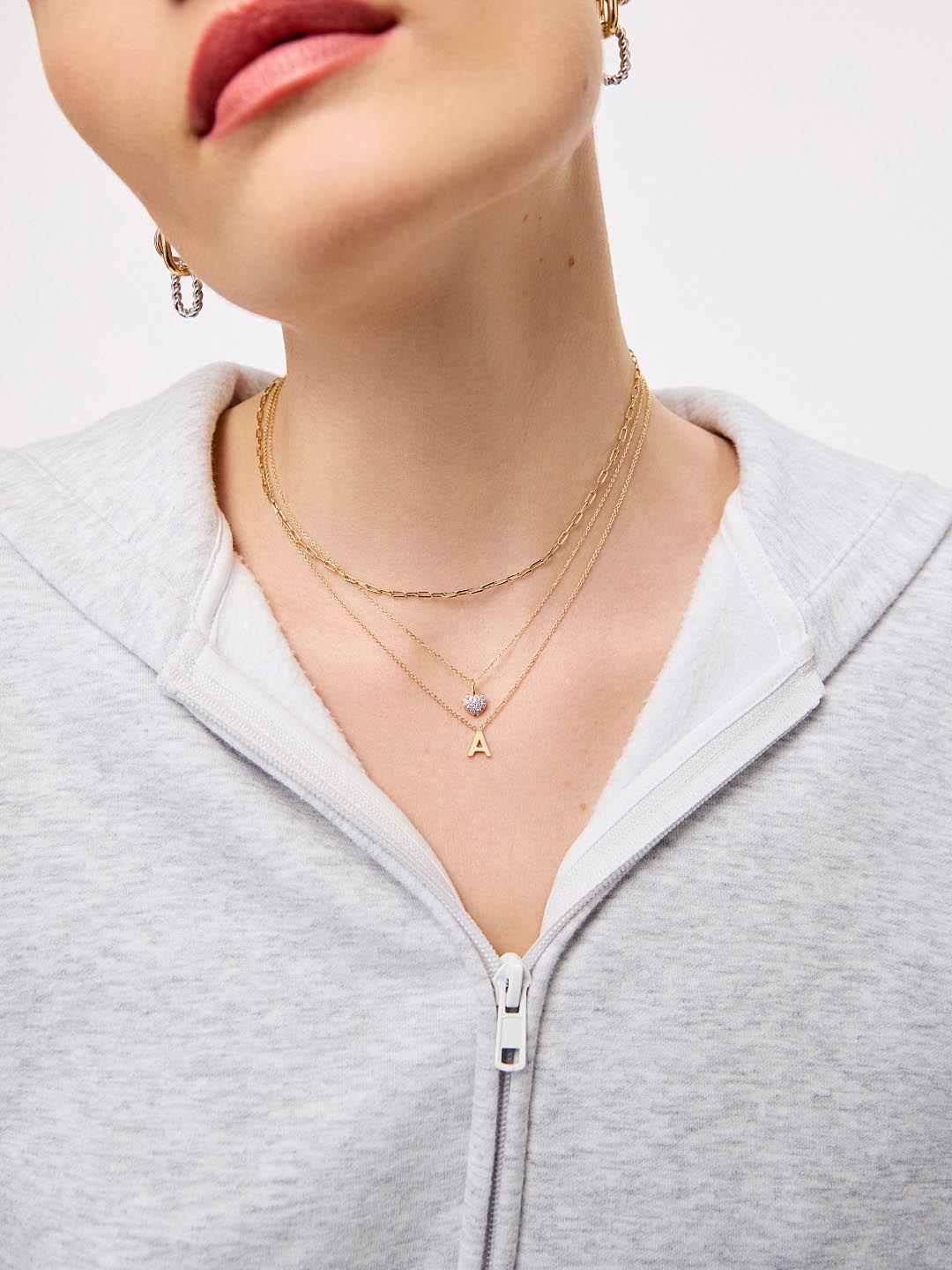 Gold Initial Necklace - Letter Necklace | 14K Gold on Sterling Silver