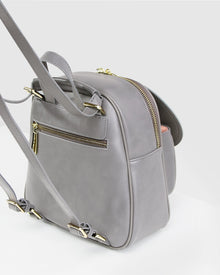 Women | Camila Leather Backpack | Grey