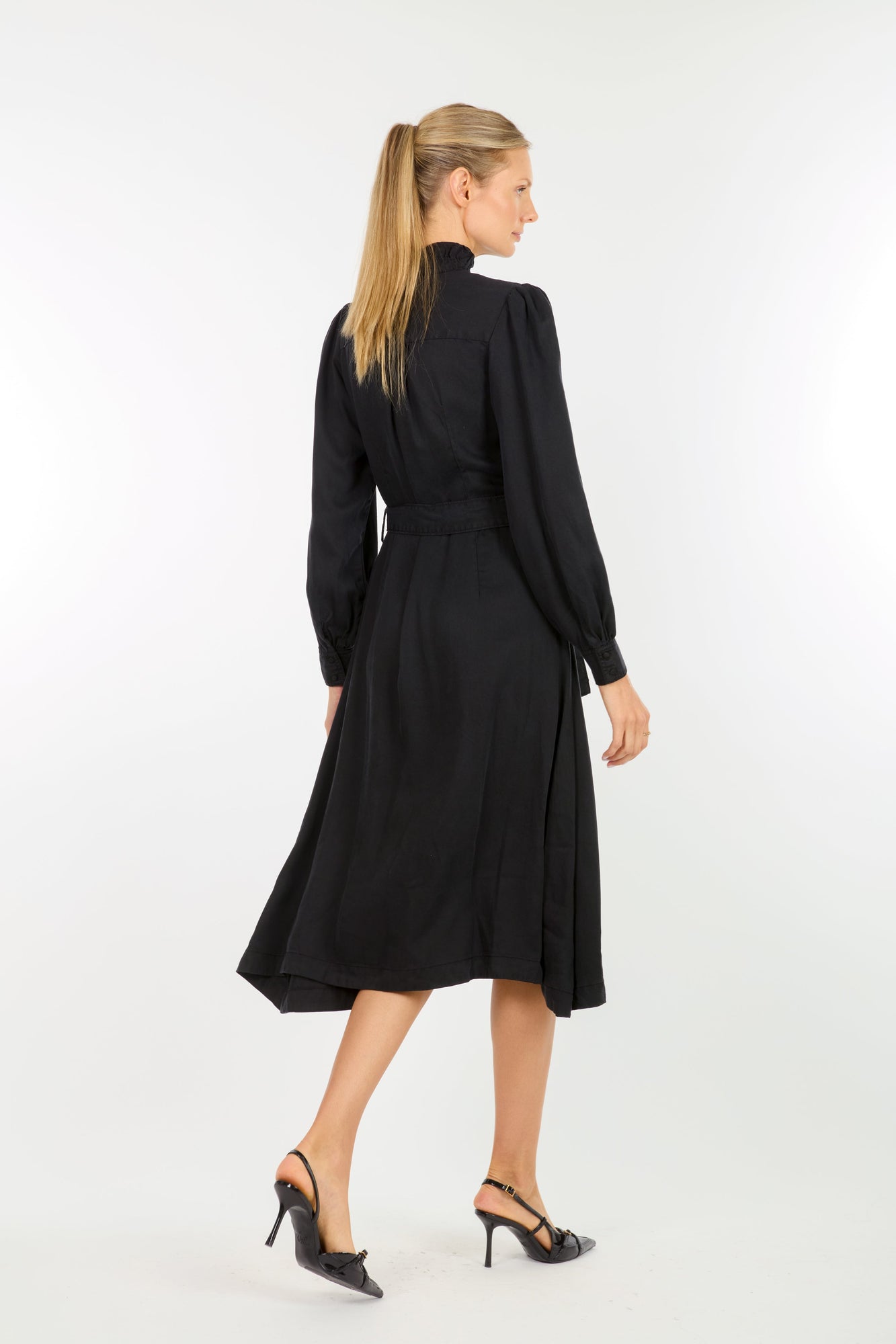 kennedy midi dress V-Neck Button Front Long Sleeve Kennedy Midi Dress
