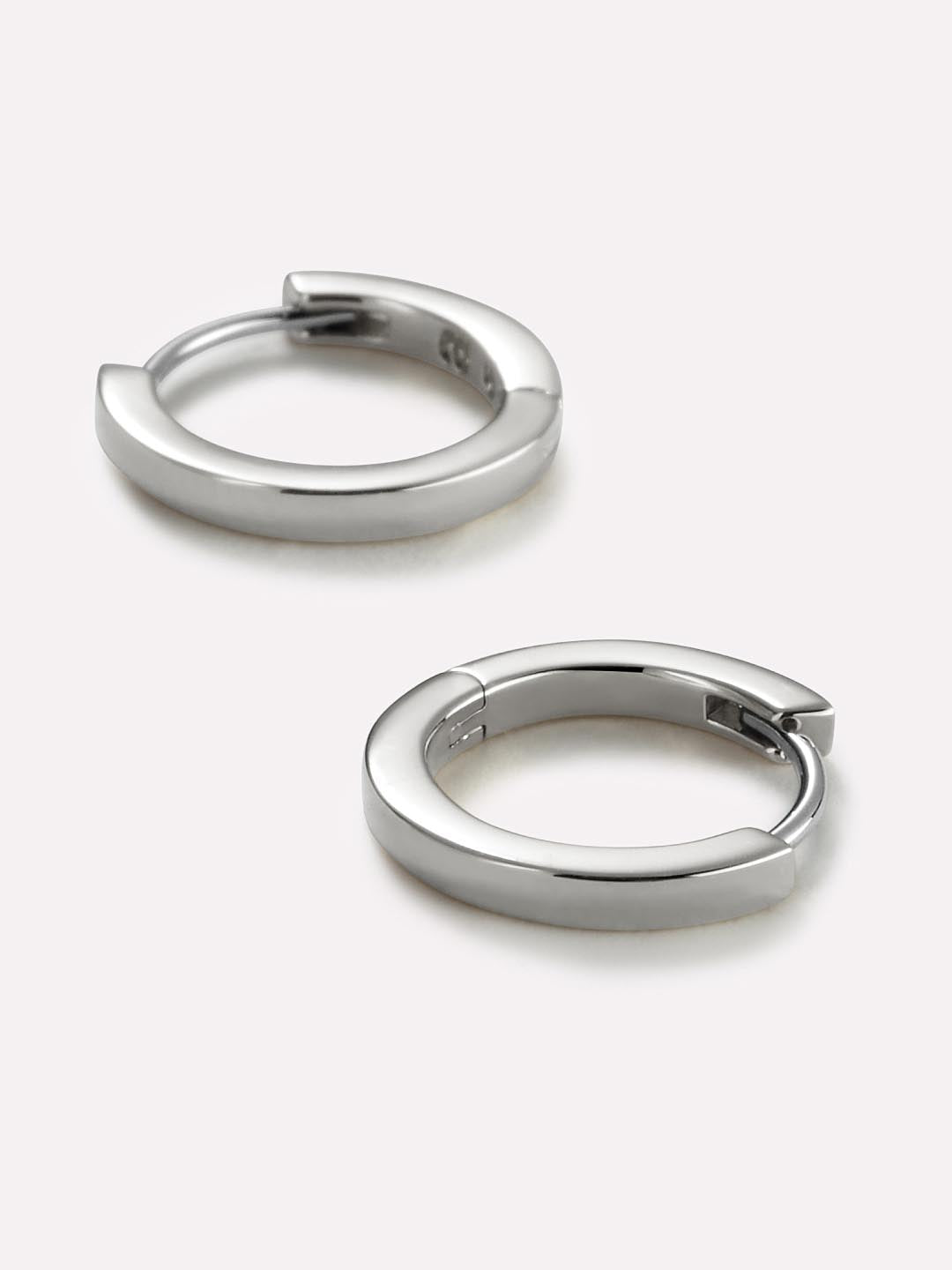 Huggie Hoops | Rhodium on Brass