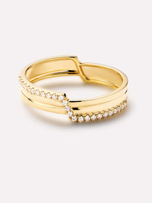 Triple Diamond Elevate Ring | 10K Solid Gold | 0.11 CTW Diamonds