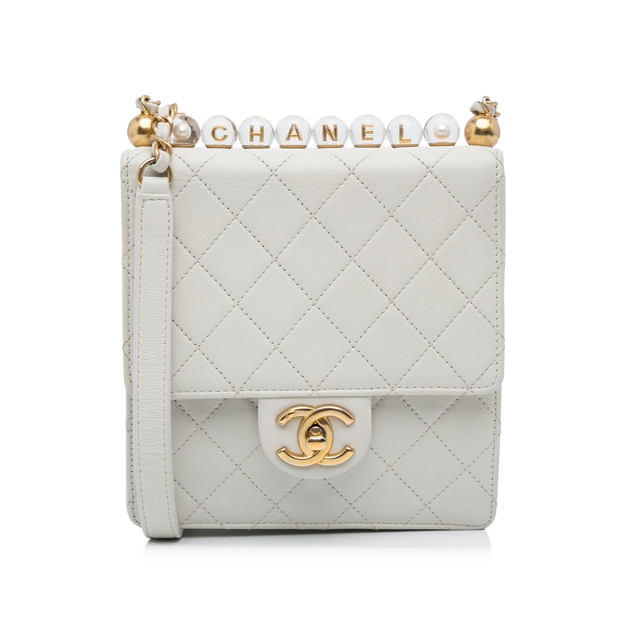Chanel | Pre-Owned Mini Chic Pearls Crossbody | White