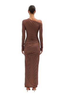 Annamaria Dress | Cocoa Ecru Stripe