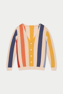 Striped Knit Cardigan | Multicolor
