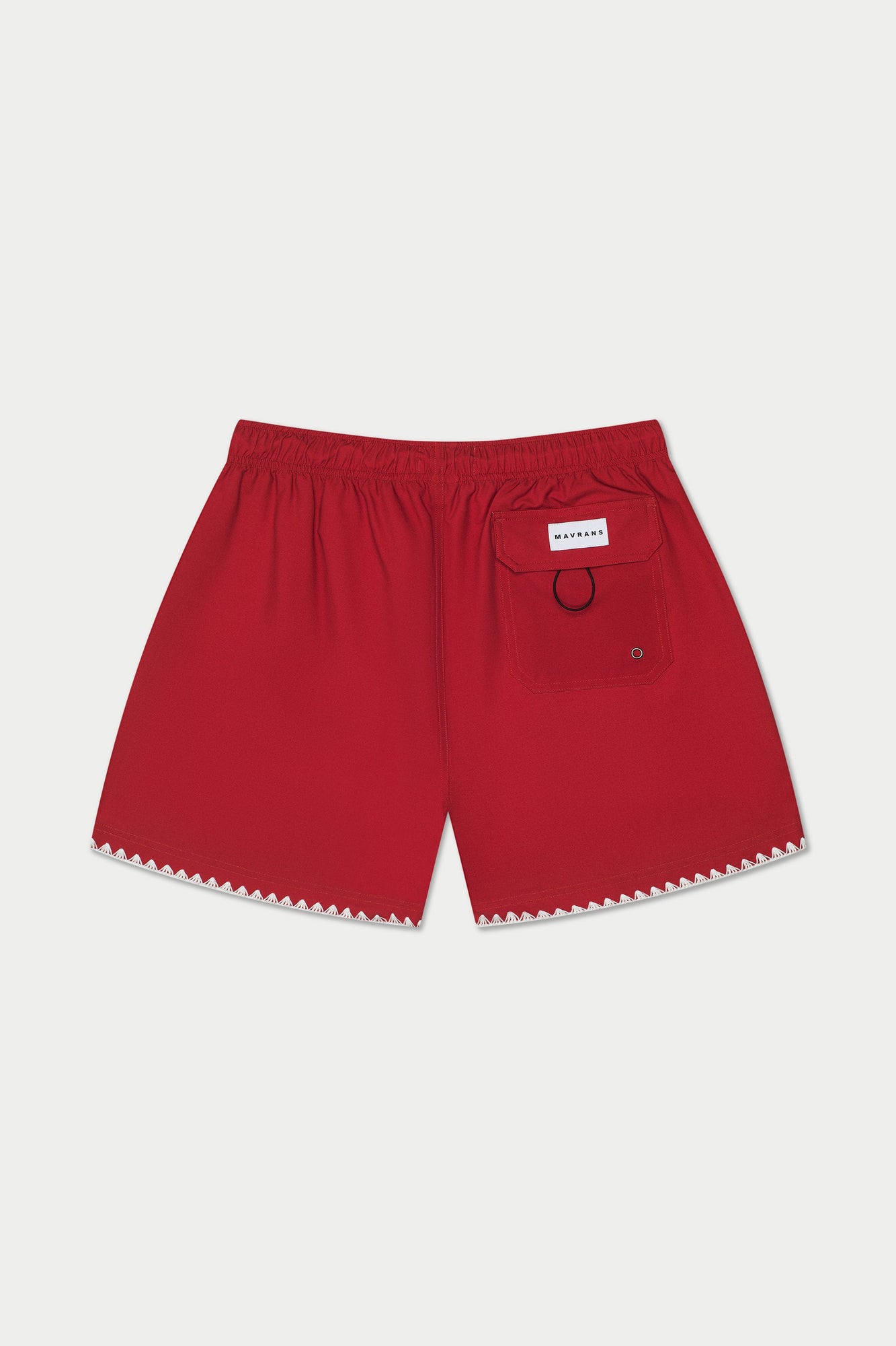 Red Stitch Swim Short | Red
