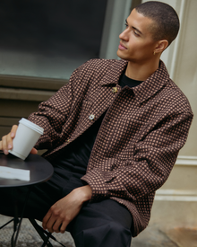 Wool Check Jacket | Brown
