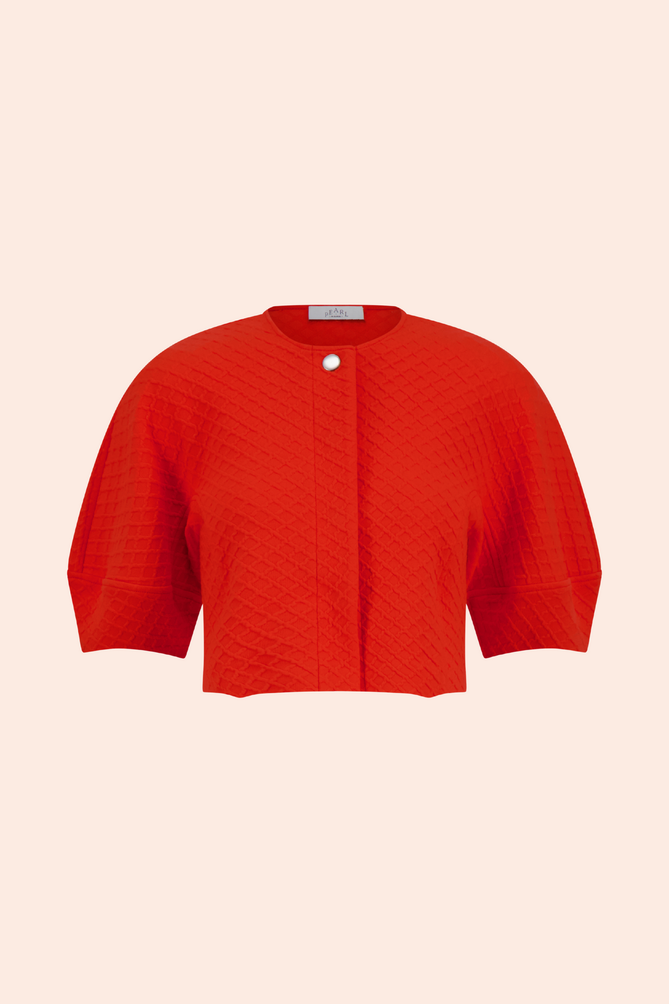 Textured Jersey Jacket | Vermillion