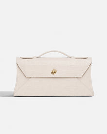 Cassandra Clutch | Cream Croc