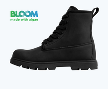 Side view of a Native Shoes Adults Johnny Treklite Bloom | Jiffy Black/ Jiffy Black/ Victoria Blue Footwear