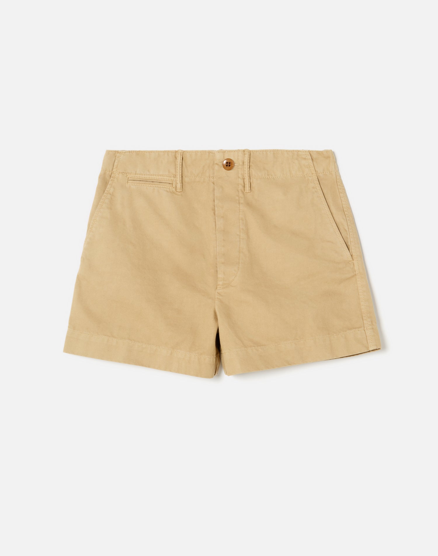 90s Trouser Shorts | Washed Khaki