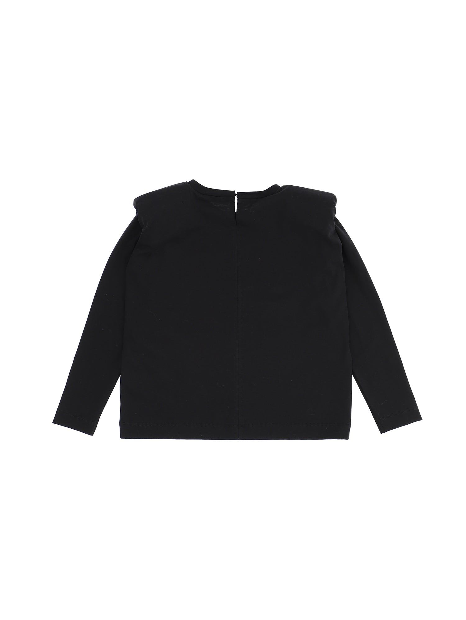 Girls | Padded Shoulder Jersey T-Shirt | Black