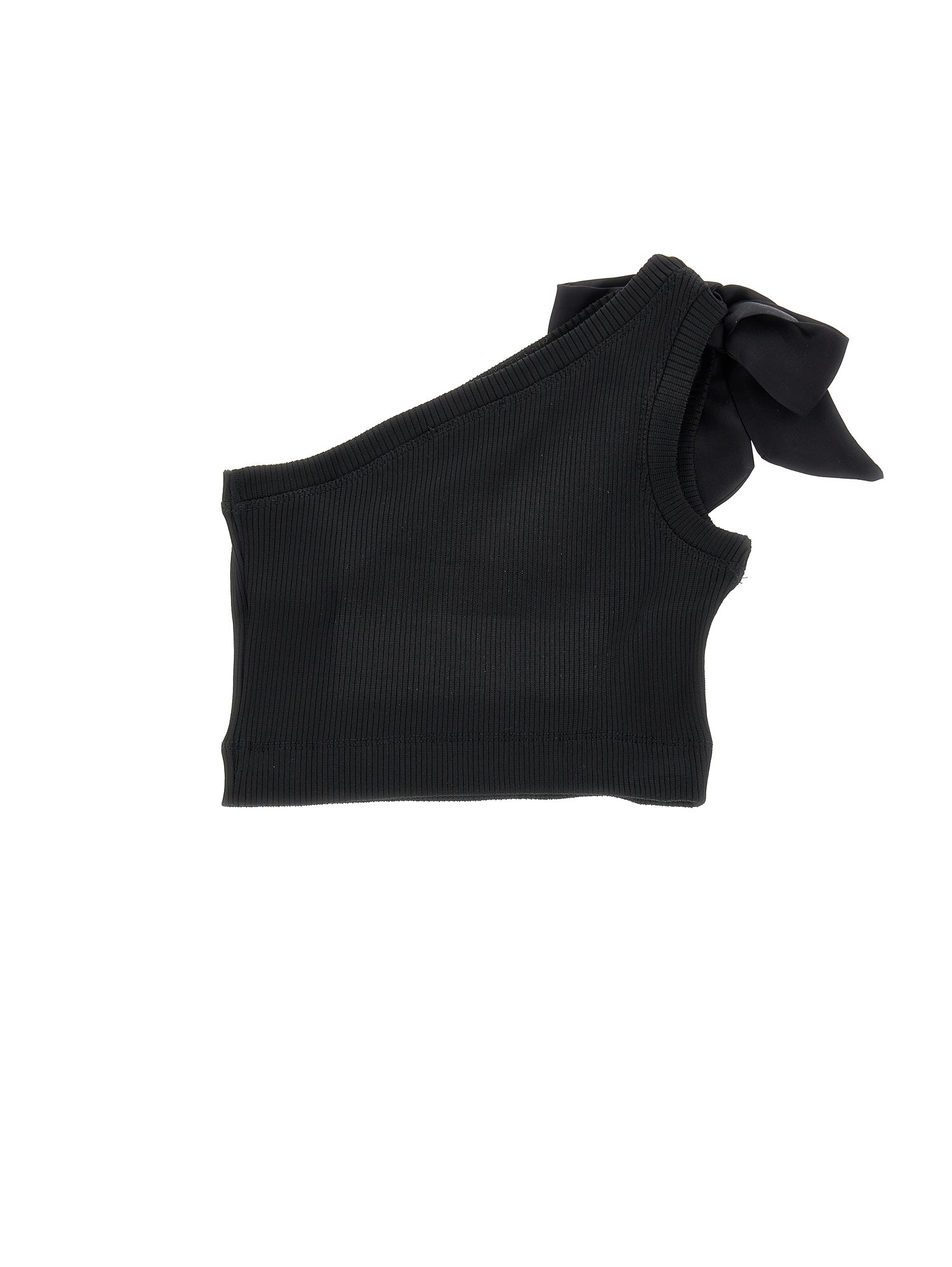 Girls | One Shoulder Viscose Tank Top | Black