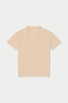 Knit White Polo | White