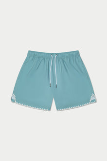 Mint Stitch Swim Short | Blue