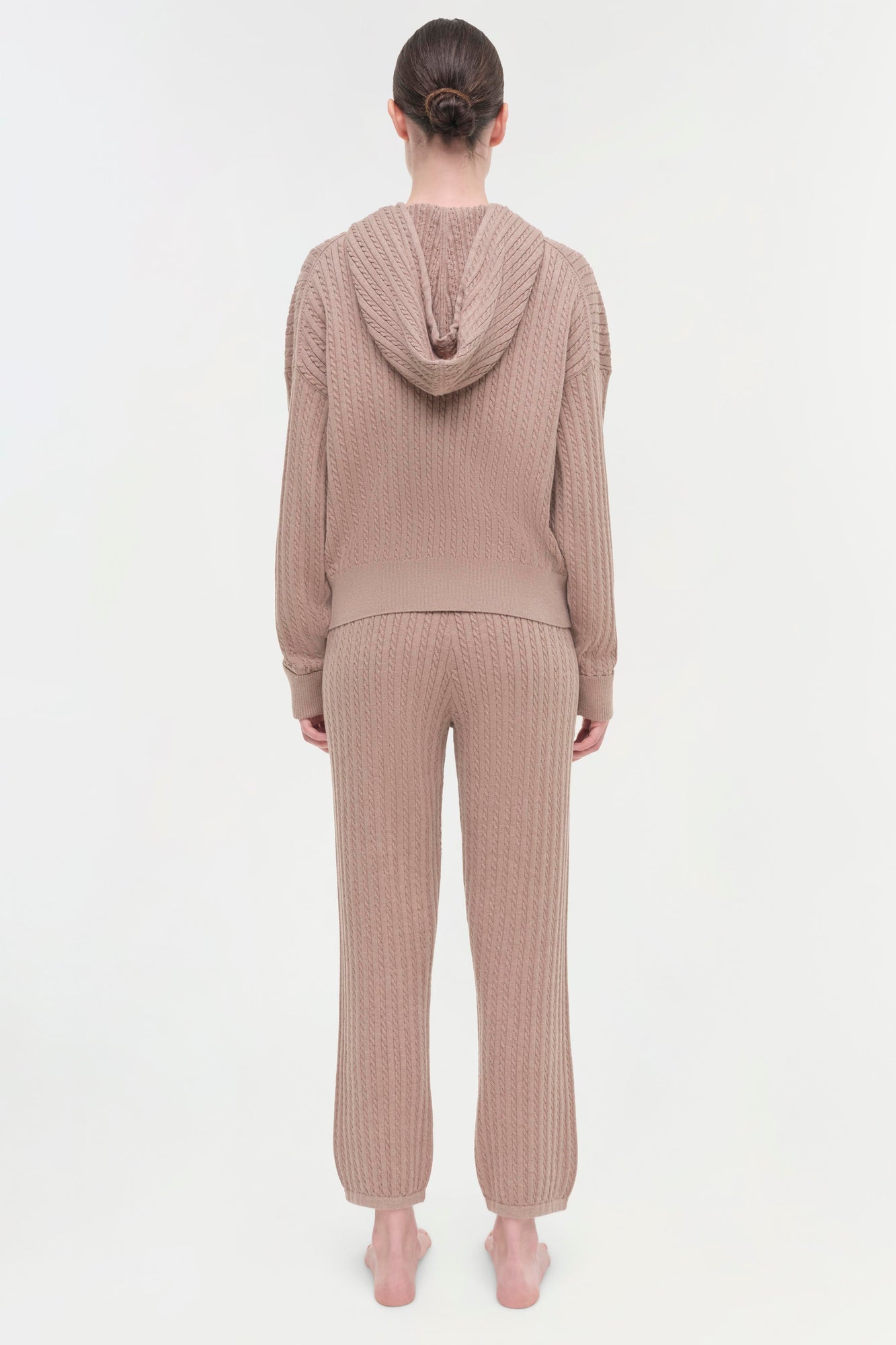 Womens | Cable Joggers | Heather Teak