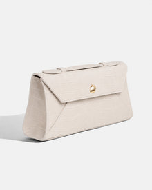 Cassandra Clutch | Cream Croc