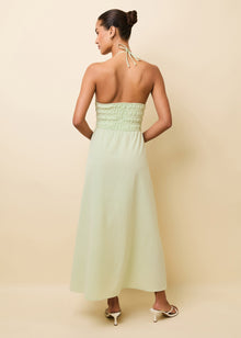 Lolita Dress Matcha Gingham - Solid & Striped