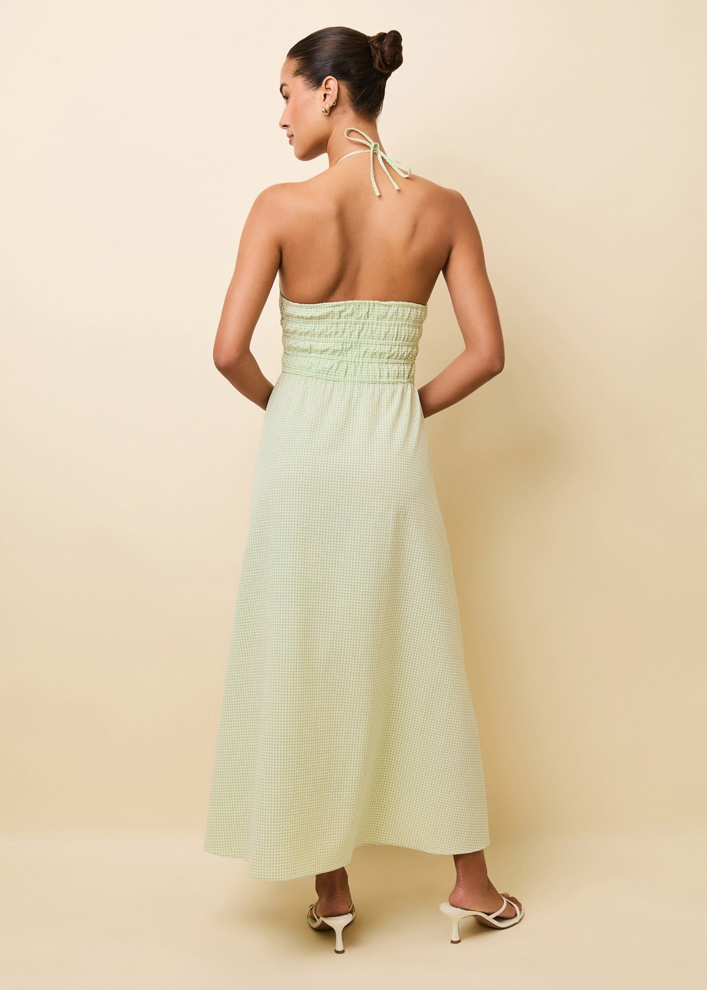Lolita Dress Matcha Gingham - Solid & Striped
