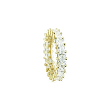 The Princess Cut Eternity Band | Gold Vermeil & Sterling Silver