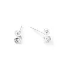Womens | 0.09 CT Round Cut Lab Grown Accent Diamond | Fashion Stud Earrings | Sterling Silver | G-SI