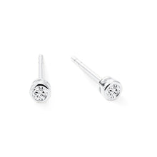Womens | 0.10 CT Round Cut Lab Grown Accent Diamond | Stud Earrings | Sterling Silver | G-SI