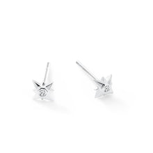 Womens | 0.03 CT Round Cut Lab Grown Accent Diamond | Fashion Stud Earrings | Sterling Silver | G-SI