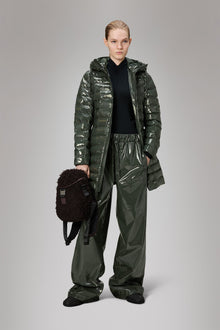 Rains Lohja Long Puffer Curve Jacket Swamp Jacket