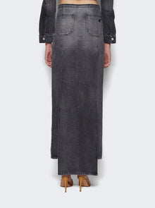 Women | Courrèges | Heritage Long Skirt | Stonewashed Grey