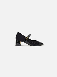 Square Toe High Heel | Black