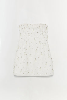 Womens | Yasmin Embellished Strapless Mini Dress | Ivory