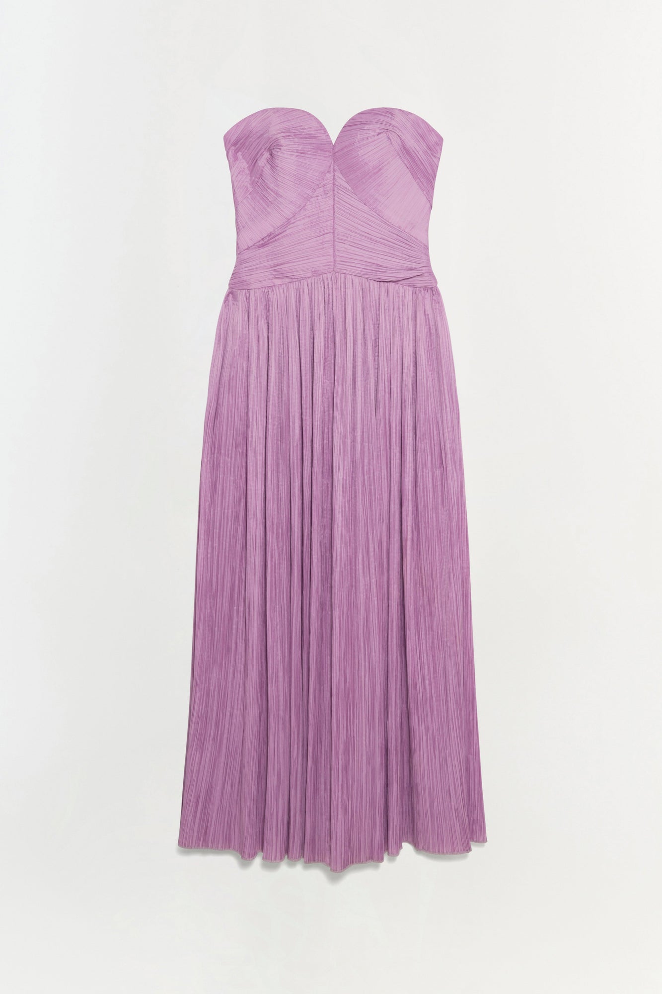 Womens | Aubriella Plisse Strapless Gown | Orchid