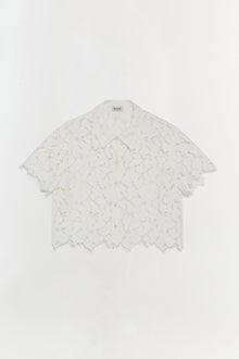 Womens | Marjorie Lace Camp Shirt | Ivory