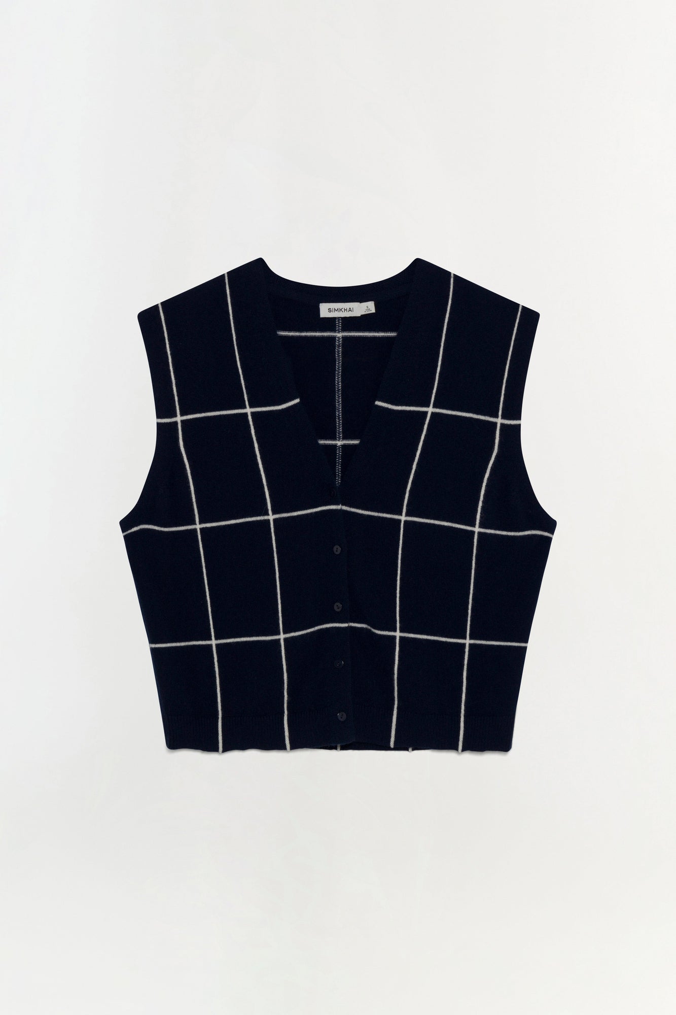 Womens | Rozzi Cashmere Vest | Midnight Plaid