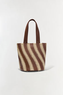 Womens | Talia Contrast Bucket Bag | Sable